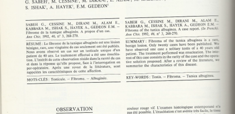Fibrome de la tunique albuginée
